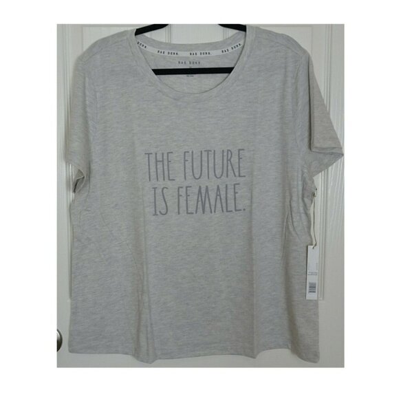 NWT Rae Dunn The Future Is Female Graphic Tee T- Shirt Comfy  1X - Picture 5 of 11